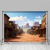Lofaris Retro Wild West Town Sand Natural Scenery Backdrop